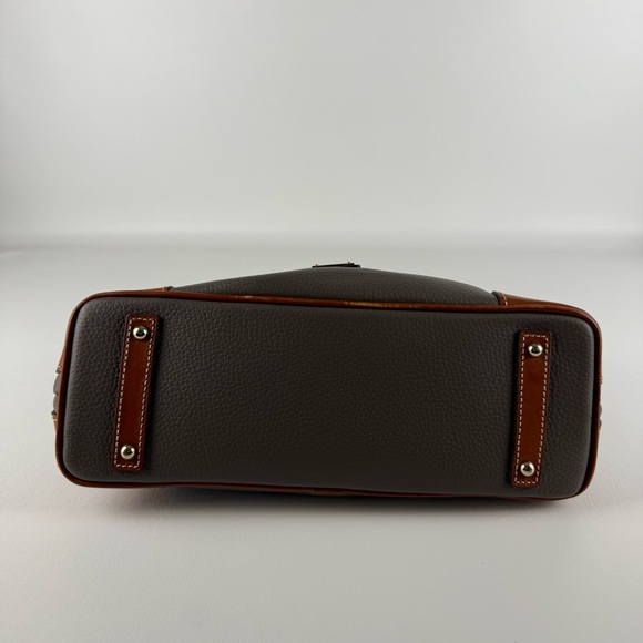 Dooney & Bourke Two-Tone Pebbled Leather Satchel Handbag - Picture 3 of 16